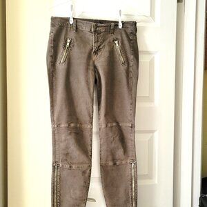 J BRAND Brown Skinny Jeans Wash Zip Detail / Size 27
